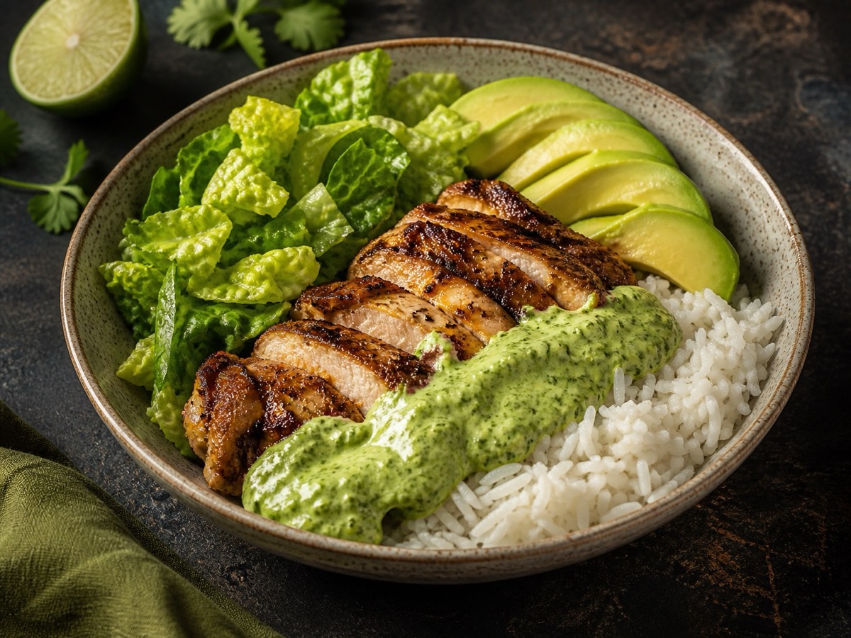 Peruvian Aji Verde Chicken Bowls
